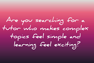 be your biology, chemistry, geography and english tutor
