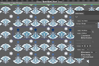 design textile vector unique seamless repeat pattern with mockup