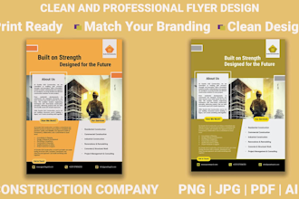 design professional real estate flyer, brochure and banner
