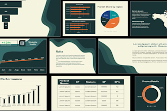 l make a clean and modern PPT dashboard