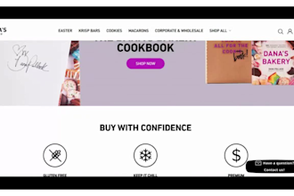 design stunning cake website bakery shopify store ice cream cookies  store