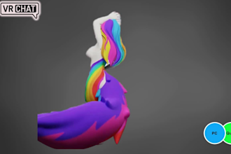 convert live 2d vtuber model into 3d vroid vrchat model for games intro video