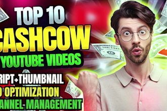 create cash cow videos and manage cash cow  your youtube channel