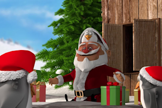 create amazing christmas intro video christmas logo animation in 12 hour