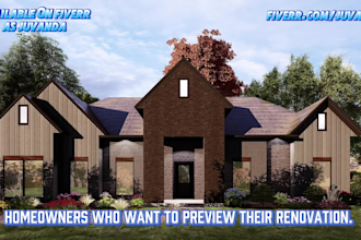 render home exterior design, remodeling, 3d modeling