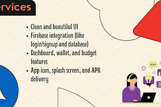 develop a custom flutter mobile app with firebase integration