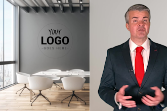 be your spokesperson or presenter with an office background