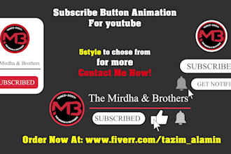 create a subscribe button animation for youtube