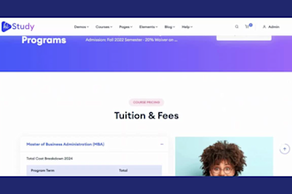 build lms educational website, online course, wp lms and institute website