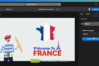 translate your english video or audio to french