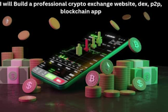 build a professional crypto exchange website, dex, p2p, blockchain app