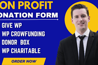 design nonprofit website for charity ngo 501c3 donation forms on givewp website
