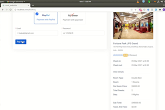 create online hotel booking or real estate booking website