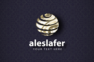 luxury gold chrome logo intro