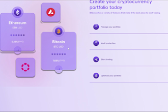 design web template with 3d model animation
