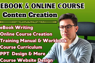 create ebook online course content course curriculum lesson plan workbook design