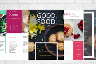design PDF, recipes, cookbook, health and fitness, lead magnet, ebook in canva
