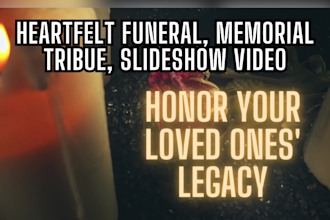 create a heartfelt funeral memorial photo slideshow video