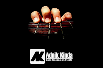 teach you playing bass guitar for 1hr