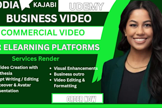 create synthesia ai business or commercial explainer salesvideo, elearning video