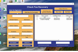 make excel spreadsheets, dashboard, macro, vba, data entry