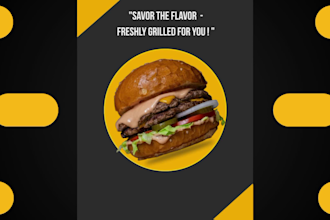 design eye catching food posters, restaurant flyers, and menu designs