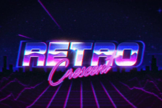 create 80s retro intro animation video, neon vhs style