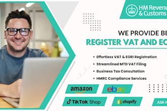 uk vat registration and file vat returns for amazon ebay temu and online sellers