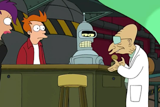 do vibrant 2d cartoon characters portraits in simpsons futurama family guy style