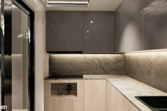 3d interior with realistic rendering for home or office