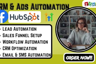 set up facebook ads hubspot CRM zoho CRM gohighlevel monday zappier integration