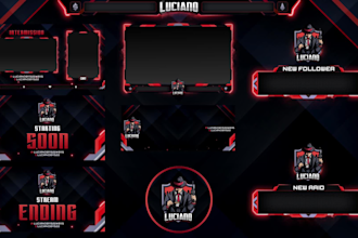 design and animate twitch facecam alert stream overlay