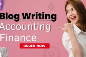 do content writing on finance and accounting articles