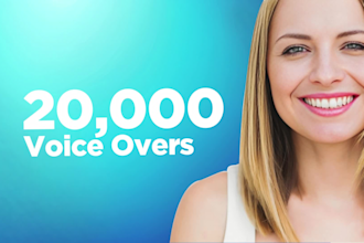record a professional american female voice over in english
