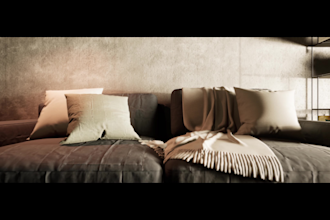 hyper realistic render of interior and exterior