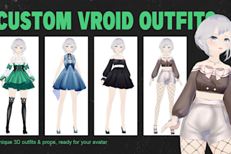 create custom vroid outfit for vtuber avatar