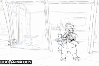 2d line art animation frame by frame traditional hand drawn flip book