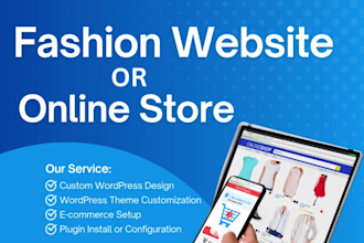 design a stunning wordpress fashion website or online store