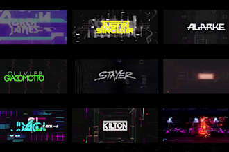 do glitched dj logo visuals for gigs, inside 9 scenes