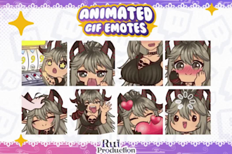 draw custom vtuber animated emotes and alert