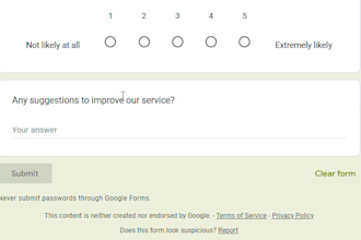 make a professional google forms, online surveys and order forms