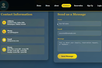backend as well as frontend working website