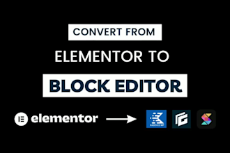 convert elementor website to block editor