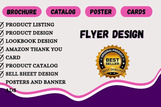 design flyer, brochure for your business, event product marketing catalog