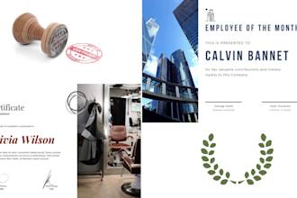 design any type of certificates with premium quality