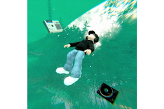 create retro 3d character low poly loop animation in n64 ps1 ysk album cover