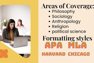 help in philosophy, sociology, anthropology, religion, and political science
