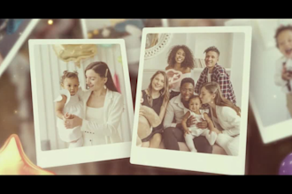 create a beautiful slideshow video with your photo videos and text
