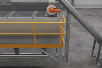 make 3d recycling animation waste management system and industrial process video