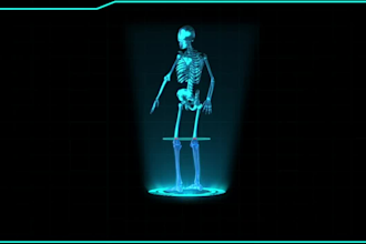 modern corporate 3d promotional video logo for hologram fan